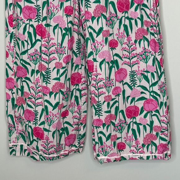 Mersea Size XSmall Over The‎ Moon Pajama Pants Lounge Wide Leg Peony Party - Picture 6 of 11